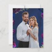 Save The Date Amethyst Sapphire Navy Jewel Tone Photo (Dos)