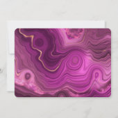 Save The Date Améthyste Violet Et Or Agate Abstrait Anniversaire (Dos)
