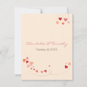 Save The Date Amour Arbre Coeurs Mariage Enregistrer la date (Dos)