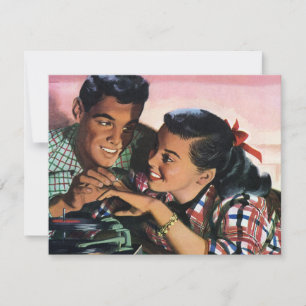 Save The Date Amour au lycée vintage Économisez la date