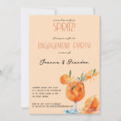 Save The Date Amour Au Premier Spritz Watercolor Engagement (Devant)