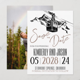 Save The Date Amour de montagne Taupe