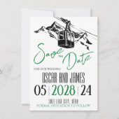 Save The Date Amour de montagne vert (Devant)