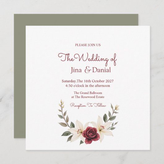 Save The Date Amour Éternel (Devant / Derrière)