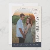 Save The Date Amour éternel | Arche bleue profonde | (Devant)