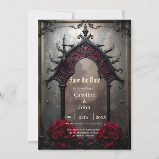 Save The Date Amour Éternel Gothique (Devant)