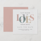Save The Date Amour romantique, gardez la date (Devant / Derrière)