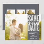 Save The Date AMOUR vintage | ENREGISTRER LA DATE D'ANNONCE (Devant / Derrière)