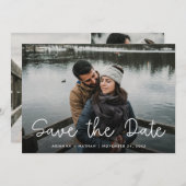 Save The Date Amour Whimsical | Trois photos (Devant / Derrière)