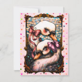 Save The Date Amoureux de cygnes (Devant)