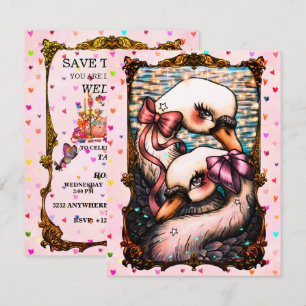 Save The Date Amoureux de cygnes