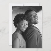 Save The Date Ampersand lunaire | Retour photo blanc et beige (Dos)