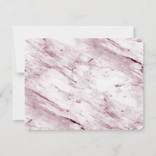 Save The Date Ampersand luxueux en marbre rose poussiéreux et ph (Dos)