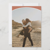 Save The Date Ampersand moderne en terre cuite 2 photos enregist (Dos)