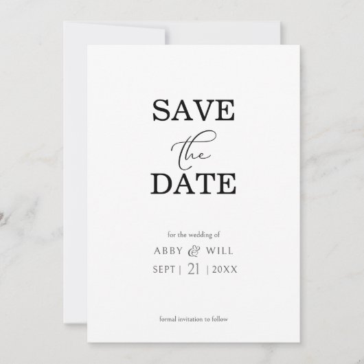 Save The Date Ampersand moderne Enregistrer la date Annonce (Devant)
