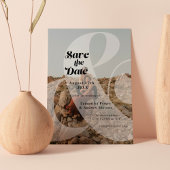 Save The Date Ampersand moderne superposer 2 photos enregistrer