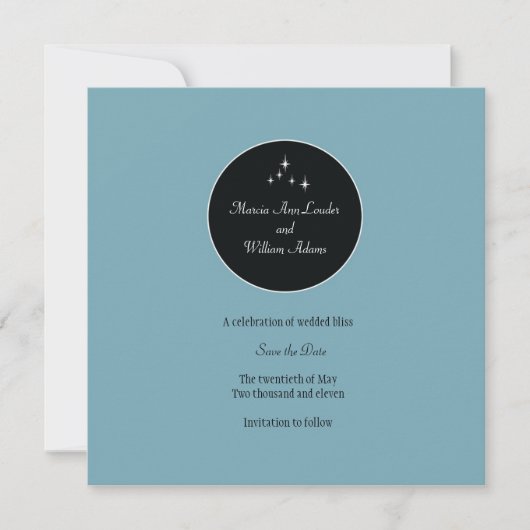 Save The Date Amsterdam Sauvez la date : Poudre bleu (Devant)