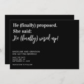 Save The Date Amusant Finalement Mariage Enregistrer La Date (Devant / Derrière)