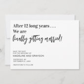 Save The Date Amusant Finalement Mariage Enregistrer La Date (Devant)