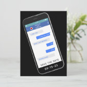 Save The Date Amusant Message Texte Mariage Enregistrer La Date (Debout devant)