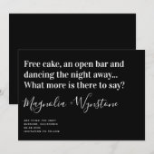 Save The Date Amusante Typographie Moderne Mariage Enregistrer L (Devant / Derrière)