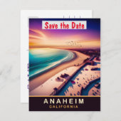 Save The Date Anaheim, Californie, Travel Postcard, (Devant / Derrière)