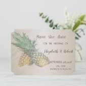 Save The Date Ananas De Mariage De Plage Économisez La Date (Debout devant)