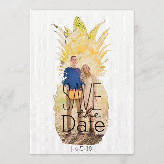 Save The Date Ananas Moderne Enregistrer La Date | Mariage tropi