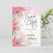 Save The Date Ananas roses exotiques (Debout devant)