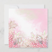 Save The Date Ananas roses exotiques (Dos)