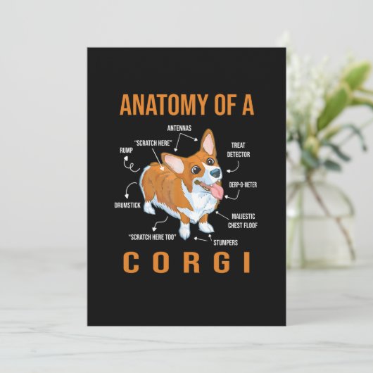 Save The Date Anatomie d'un chien de Corgi Funny (Debout devant)