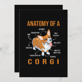 Save The Date Anatomie d'un chien de Corgi Funny (Devant / Derrière)
