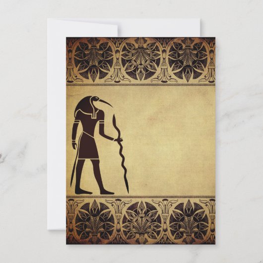 Save The Date Ancien Dieu égyptien Thoth Mariage d'or (Dos)