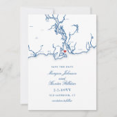 Save The Date Ancien Saybrook CT Map Code QR Mariage (Devant)