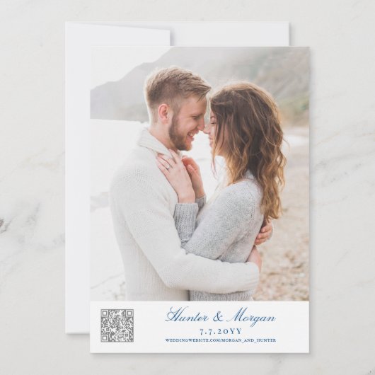 Save The Date Ancien Saybrook CT Map Code QR Mariage (Dos)