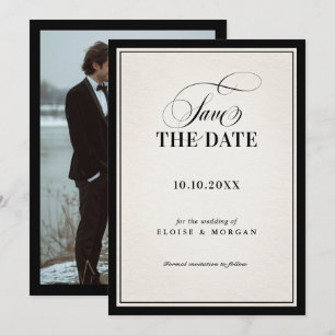Save The Date Ancienne Fortune Moderne Formel Mariage Luxe Chic