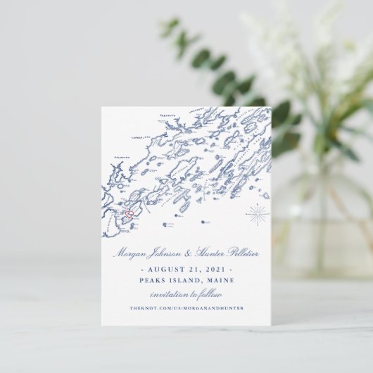 Save The Date ANCIENNE VERSION Peaks Island Enregistrer la date (Debout devant)