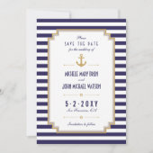 Save The Date Ancre nautique Enregistrer l'invitation Date Remin (Devant)