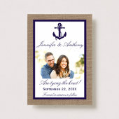 Save The Date Ancre Nautique Photo Mariage Enregistrer la date