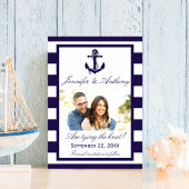 Save The Date Ancre Nautique Photo Mariage Enregistrer la date