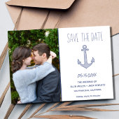 Save The Date Ancre nautique Photo Plage Mariage
