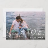 Save The Date Ancre nautique Typographie de script photo Marine  (Devant)