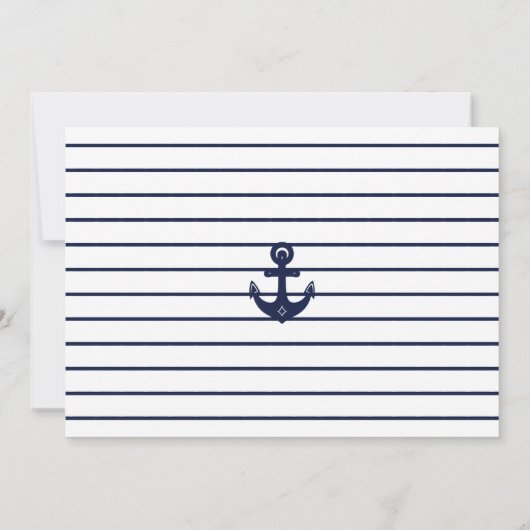 Save The Date Ancre nautique Typographie de script photo Marine  (Dos)