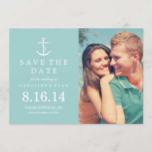 Save The Date Ancre Photo Wedding Enregistrer la date {mint}