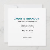 Save The Date Ancre sur rayures Enregistrez la date | sarcelle b (Dos)