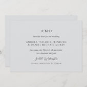 Save The Date Andrea Grey Mariage élégant (Devant / Derrière)