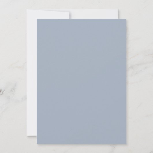Save The Date ANDREA Monogram Simple Dusty Blue Minimal Wedding (Dos)