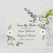 Save The Date Anémones peintes - Enregistrer la date (Debout devant)