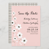 Save The Date Anéone moderne | Enregistrer la date (Devant / Derrière)