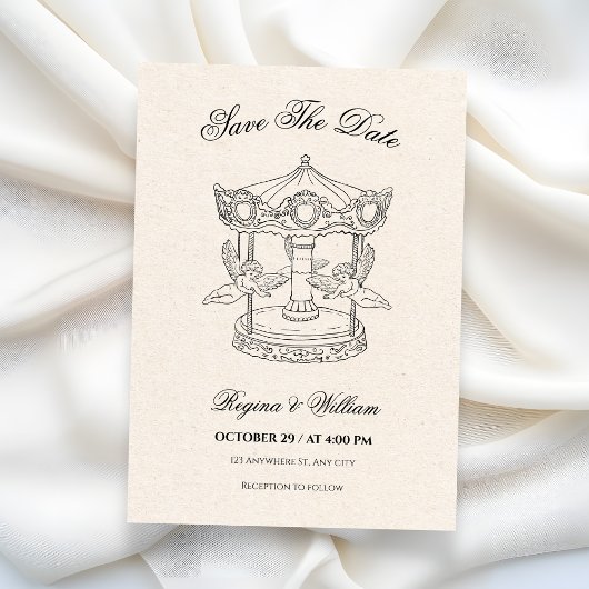 Save The Date Angels wedding 